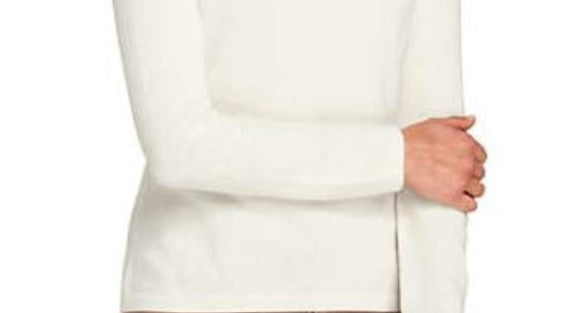 Maison Jules Women's Crewneck 3/4 Sleeve Sweater White Size XX-Large