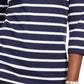 Karen Scott Women's Petite Striped Boatneck T-Shirt Navy Size Petite