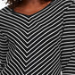 Karen Scott Women's Petite Striped Top Black Size Petite Medium