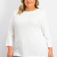 Karen Scott Women's Grommet-Trim Cotton Top White Size Large