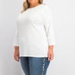 Karen Scott Women's Grommet-Trim Cotton Top White Size Large