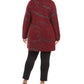 Alfani Women's Plus Sequin Swirl Cardigan Sweater Red Size 3X