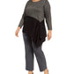 Alfani Women's Colorblocked Asymmetrical Sweater Black Size 1X