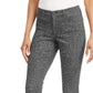 Style & Co Women's Curvy Fit Skinny Printed Jeans Grey Size 2