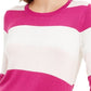 Maison Jules Women's Color Block Long Sleeve Jewel Neck T-Shirt Sweater Pink Size XX-Large
