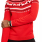 Charter Club Women's Scottie Fair Isle Sweater Red Size Small