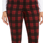 Charter Club Women's Plaid Tummy Control Jeans Black Size 14
