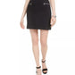 Bar III Women's Zip-Trim Mini Skirt Black Size Medium