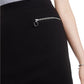 Bar III Women's Zip-Trim Mini Skirt Black Size Medium