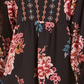 Style & Co Women's Printed Handkerchief Hem Peasant Top Black Size XX-Large
