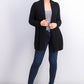 Charter Club Women's Shawl-Collar Open-Front Cardigan Black Size Large