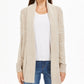 Charter Club Women's Marled Shawl-Collar Cardigan Beige Size Extra Small