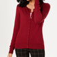 Charter Club Women's Long Sleeve Button Front Cardigan Wine Size X-Large