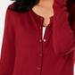 Charter Club Women's Long Sleeve Button Front Cardigan Wine Size X-Large