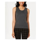 Charter Club Women's Sleeveless Crew Neck Sweater Grey Size X-Large