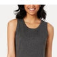 Charter Club Women's Sleeveless Crew Neck Sweater Grey Size X-Large
