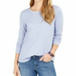 Style & Co Women's Speckled Shimmer Top Blue Size Small
