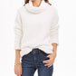 Style & Co Women's Sherpa Cowl Neck Sweater White Size X-Large