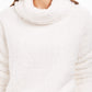 Style & Co Women's Sherpa Cowl Neck Sweater White Size X-Large