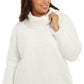 Style & Co Women's Plus Size Cowlneck Faux Sherpa Sweater Natural Size 1X
