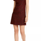Maison Jules Women's Collared Tweed Shift Dress Red Size X-Small