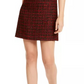 Maison Jules Women's Collared Tweed Shift Dress Red Size X-Small