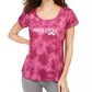 Ideology Women's Tie-Dye Warrior T-Shirt Red Size Large