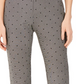 Charter Club Women's Dot Print Pull On Pants Black Size 6