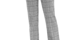 Charter Club Women's Houndstooth Trousers Grey Size 6