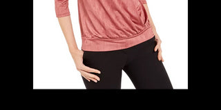 Alfani Women's Tie Neck Top Pink Size Petite Medium