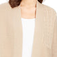 Charter Club Women's Patchwork Cardigan Beige Size Small