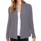 Charter Club Women's Cotton Open-Front Cardigan Gray Size Large