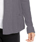 Charter Club Women's Cotton Open-Front Cardigan Gray Size Large