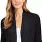 Charter Club Women's Cotton Cropped Cardigan Black Size Petite Small