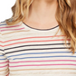 Style & Co Women's Striped Top Beige Size Large