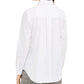Charter Club Women's Faux Pearl Button Front Shirt White Size Petite Medium