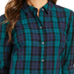 Charter Club Women's Cotton Plaid Shirt Black Size X-Small