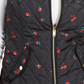 Charter Club Women's Floral-Print Quilted Vest Black Size Medium