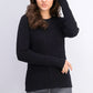 Charter Club Women's Cable-Knit Button-Trim Sweater Black Size XX Large