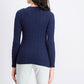 Charter Club Women's Cable-Knit Button-Trim Sweater Blue Size Large