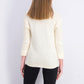 Charter Club Women's Petite Cotton Ribbed Cuffed Sweater White Size Medium