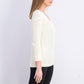 Charter Club Women's Petite Cotton Ribbed Cuffed Sweater White Size Medium