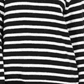 Charter Club Women's Black Striped Long Sleeve Mock Sweater Black Size Petite