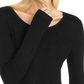 INC International Concepts Women's Asymmetrical Ribbed Tunic Black Size Small
