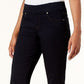 Style & Co Women's Straight-Fit Pull-On Jeans Black Size Medium
