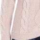 Charter Club Women's Cowl-Neck Cable-Knit Glitter Sweater Pink Size Medium