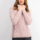 Charter Club Women's Petite Cable-Knit Sweater Pink Size Medium
