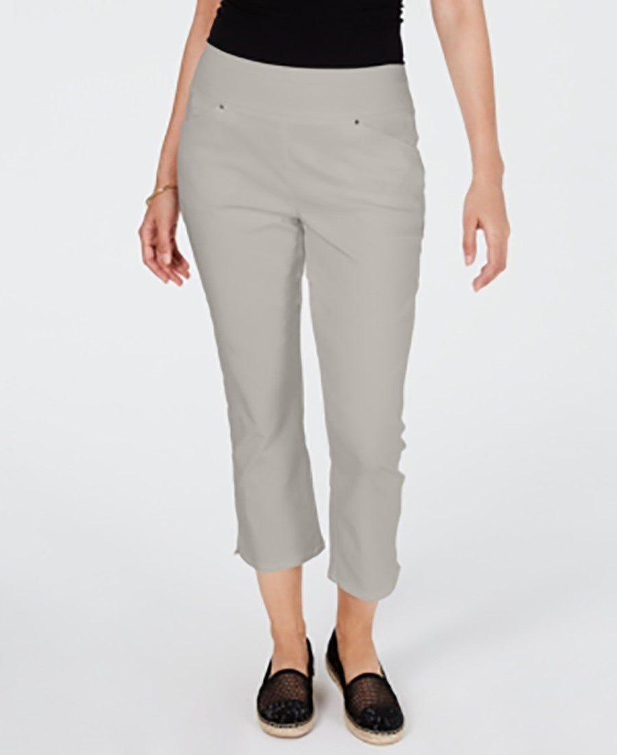 INC International Concepts Women's Cropped Mid Rise Skinny Pants Beige Size 8