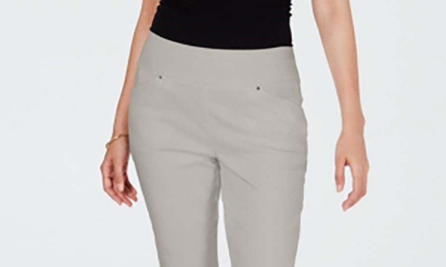 INC International Concepts Women's Cropped Mid Rise Skinny Pants Beige Size 8