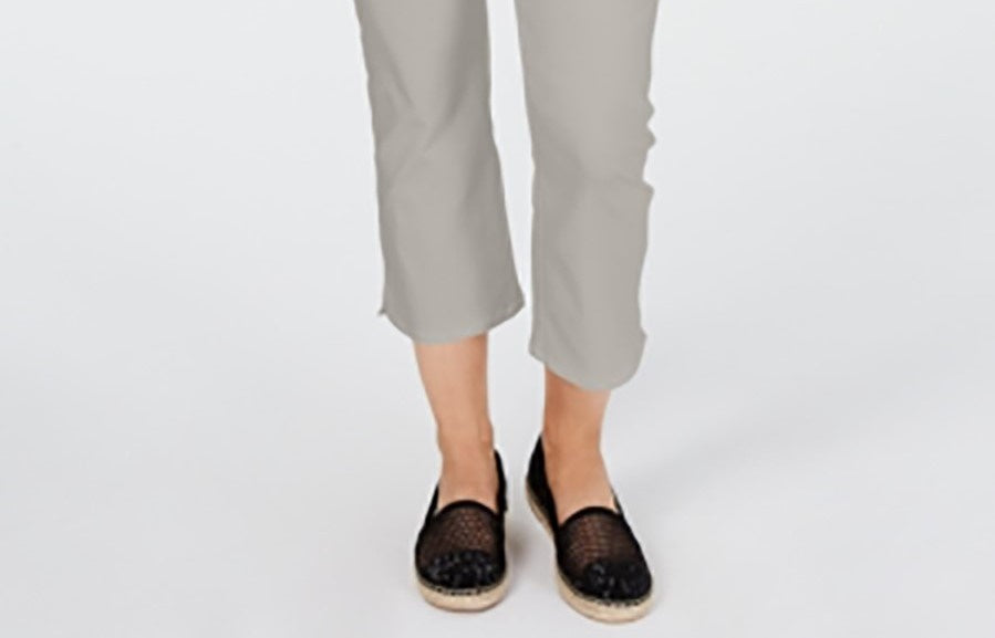 INC International Concepts Women's Cropped Mid Rise Skinny Pants Beige Size 8
